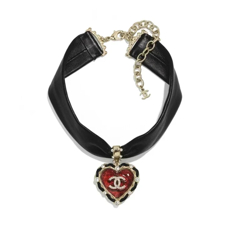 18K  Chanel 2021 Leather Choker Necklace