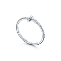 18K Tiffany Diamond Wire  Ring