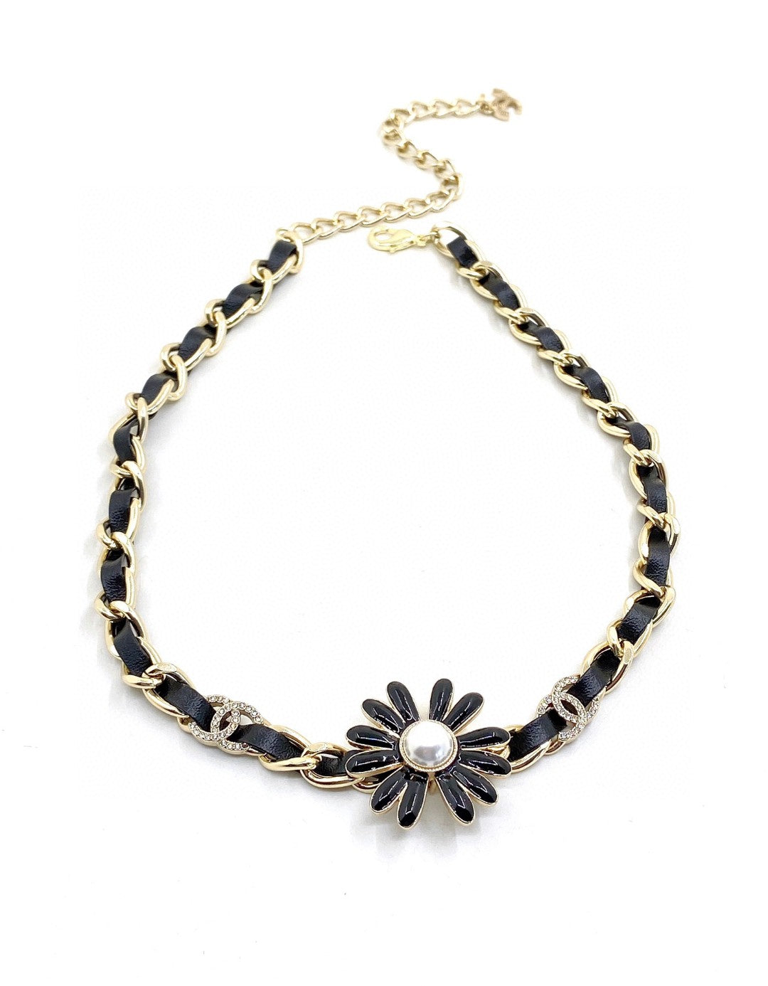 18K  Chanel Black Daisy Necklace