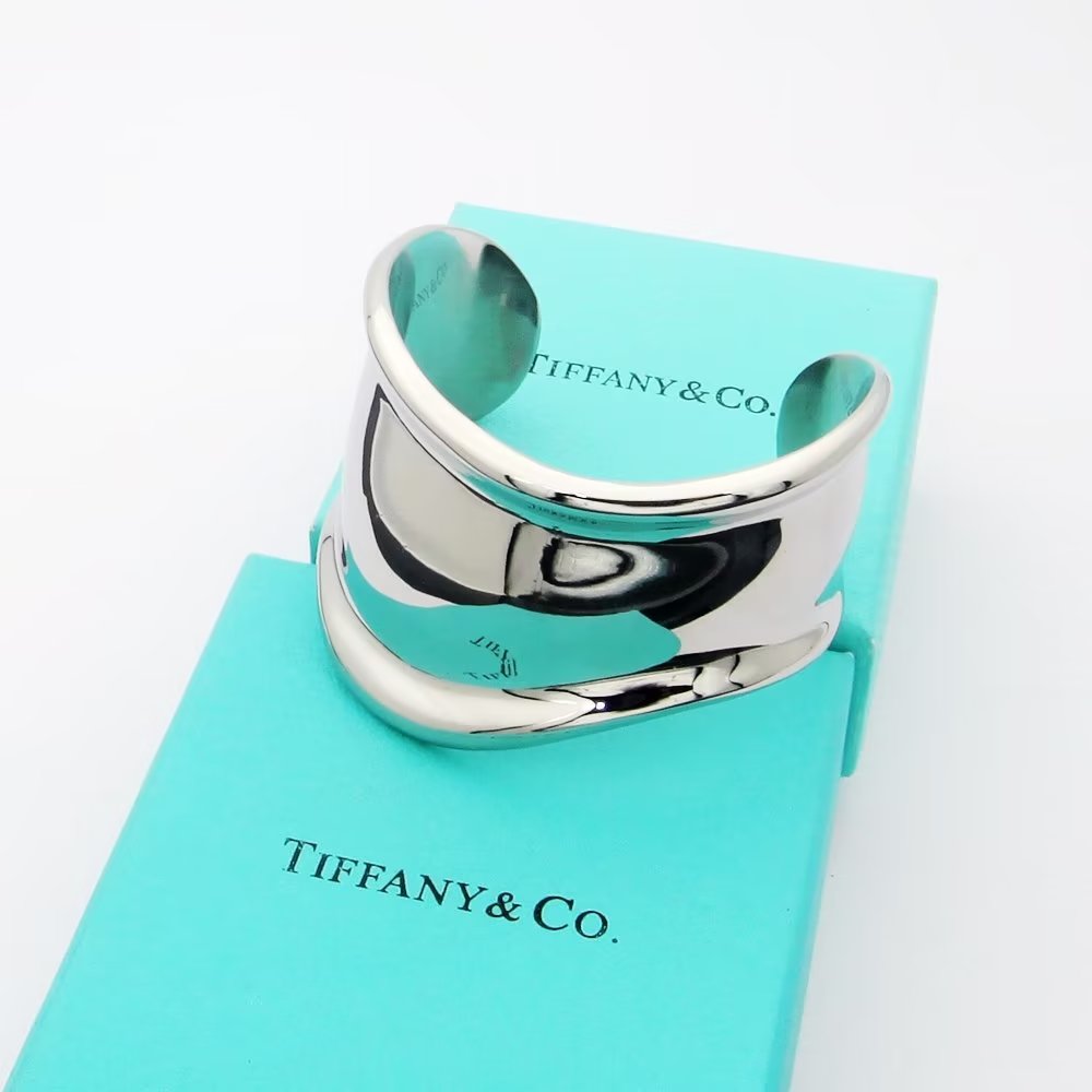 18K Tiffany Elsa Peretti Small Bone Cuff Bracelet
